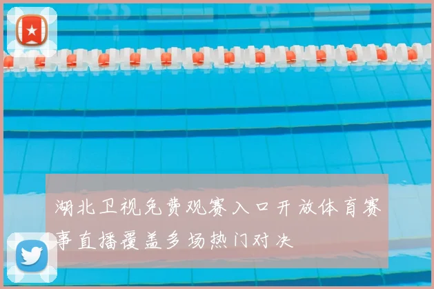 湖北卫视免费观赛入口开放体育赛事直播覆盖多场热门对决